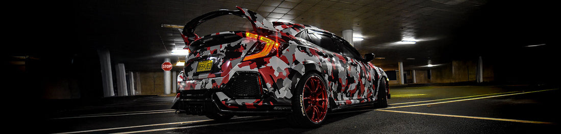 red camo civic wrap