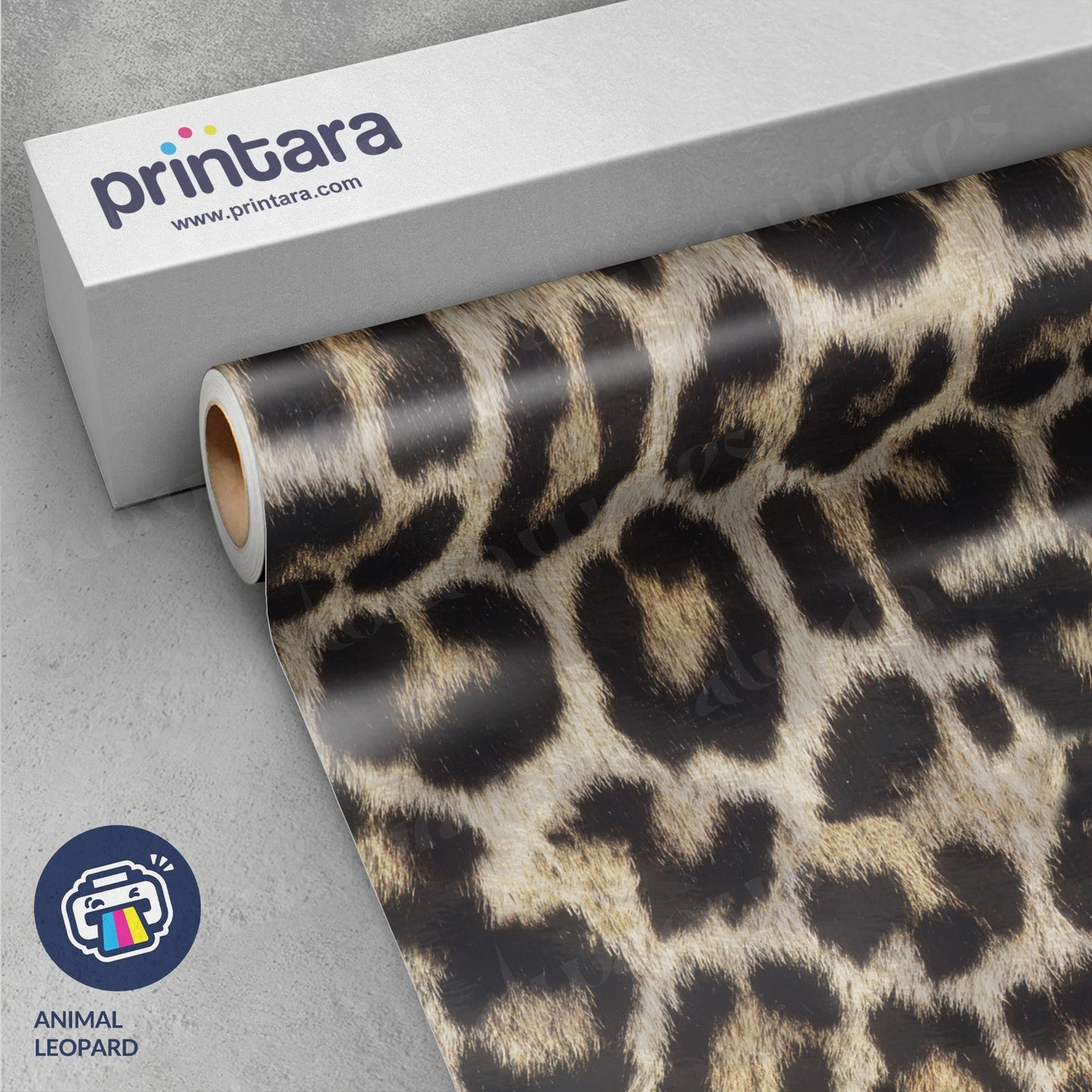 Printara Animal Print Leopard Vinyl Wrap | Blowout Stock | Avery Dennison Media | 5ft x 2ft | 531831