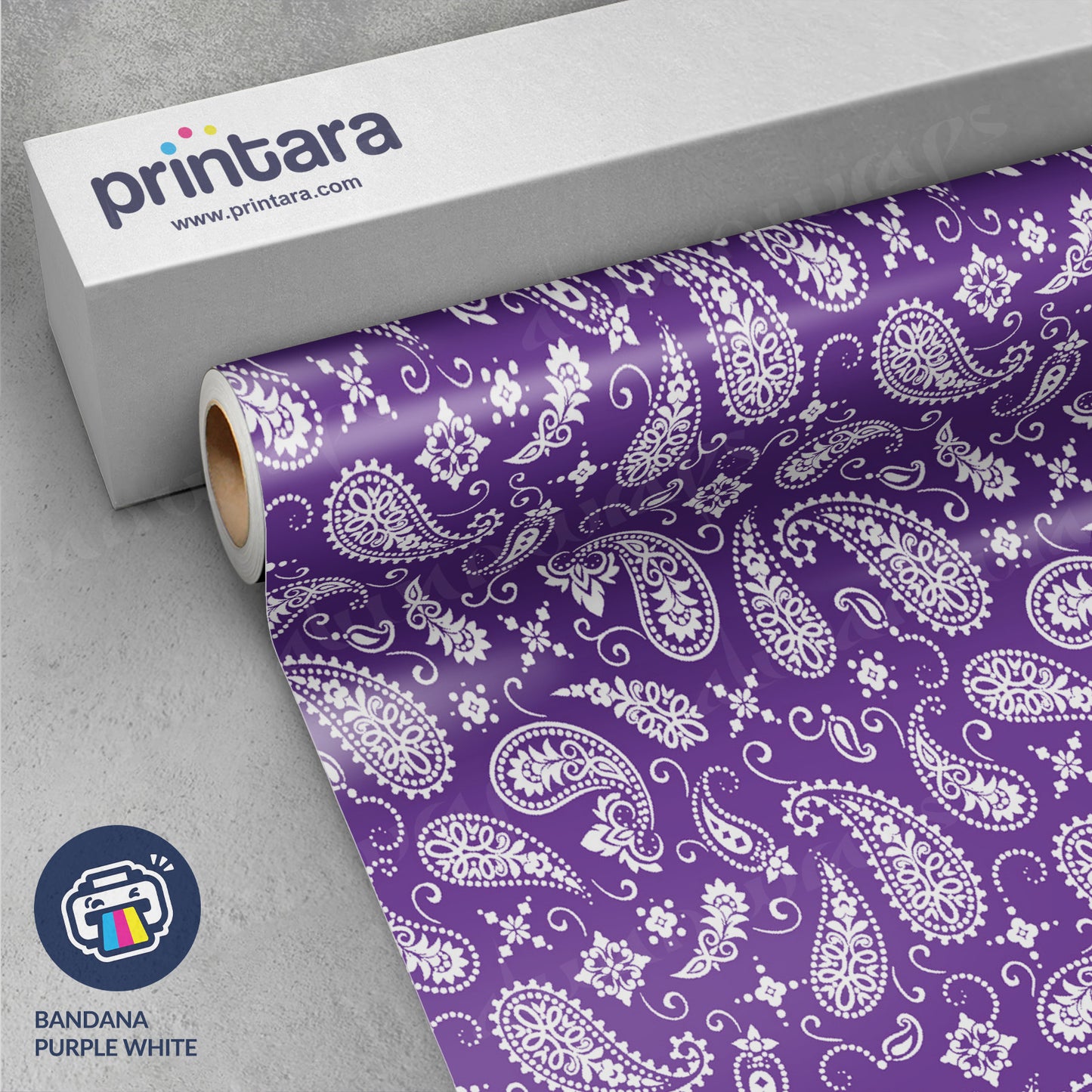 Bandana Purple & White Vinyl Wrap