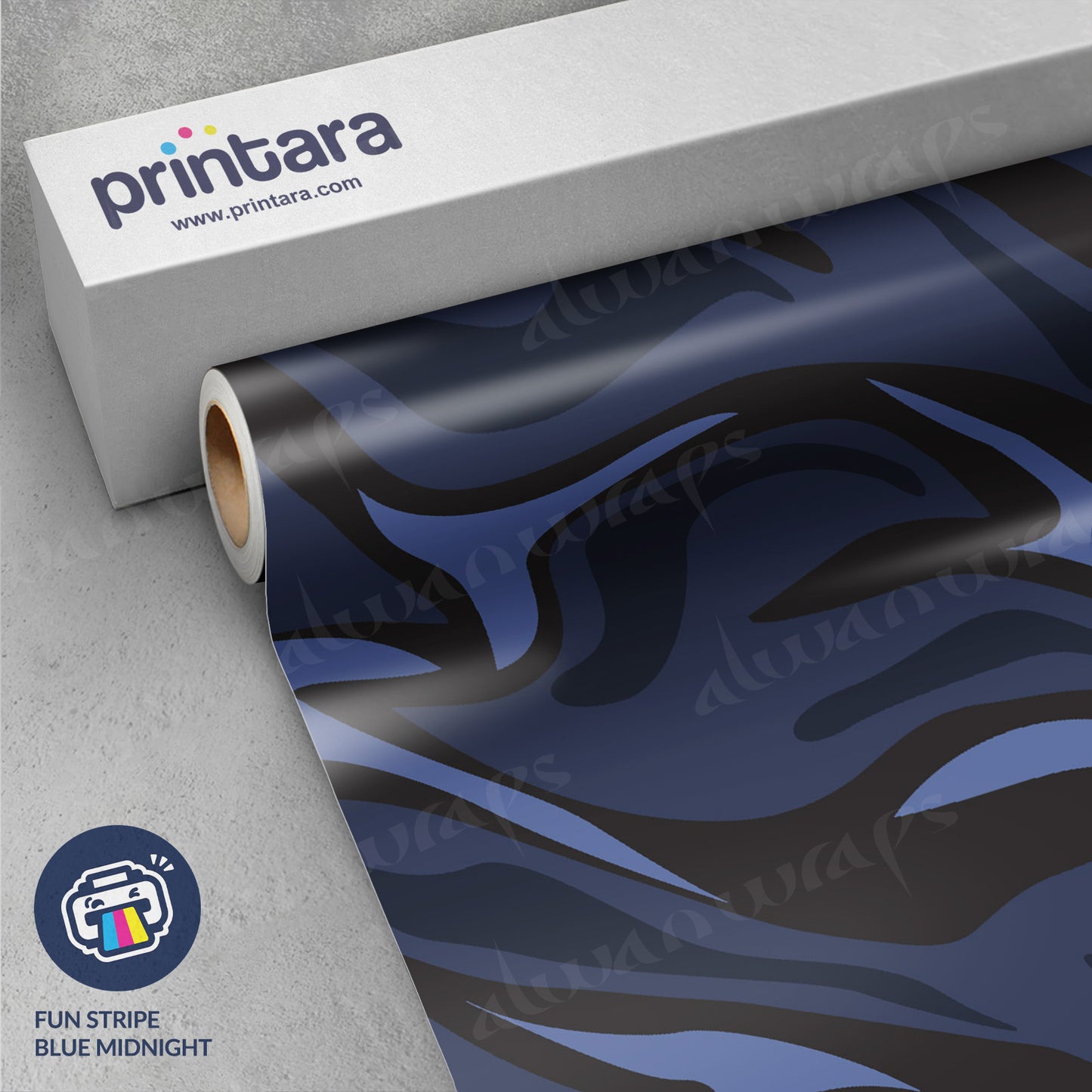Fun Stripe Blue Midnight Vinyl Wrap