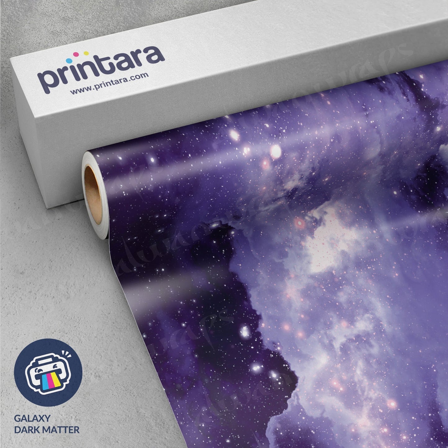Printara Galaxy Dark Matter Vinyl Wrap | Blowout Stock | Gloss Finish | Avery Dennison Media | 5ft x 37ft | 786124