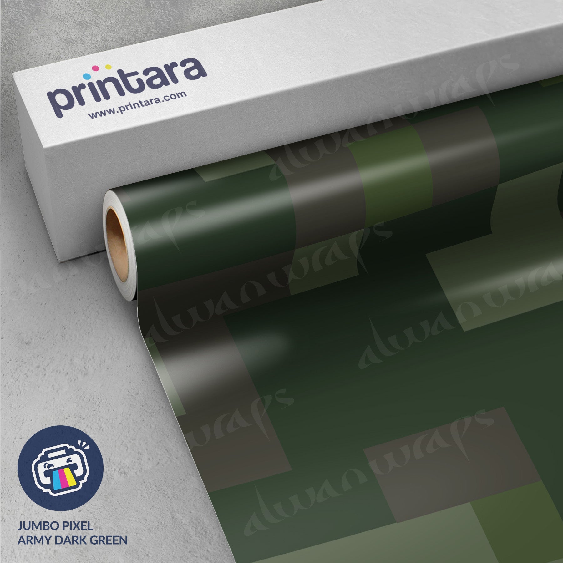 Jumbo Pixel Army Dark Green Vinyl Wrap