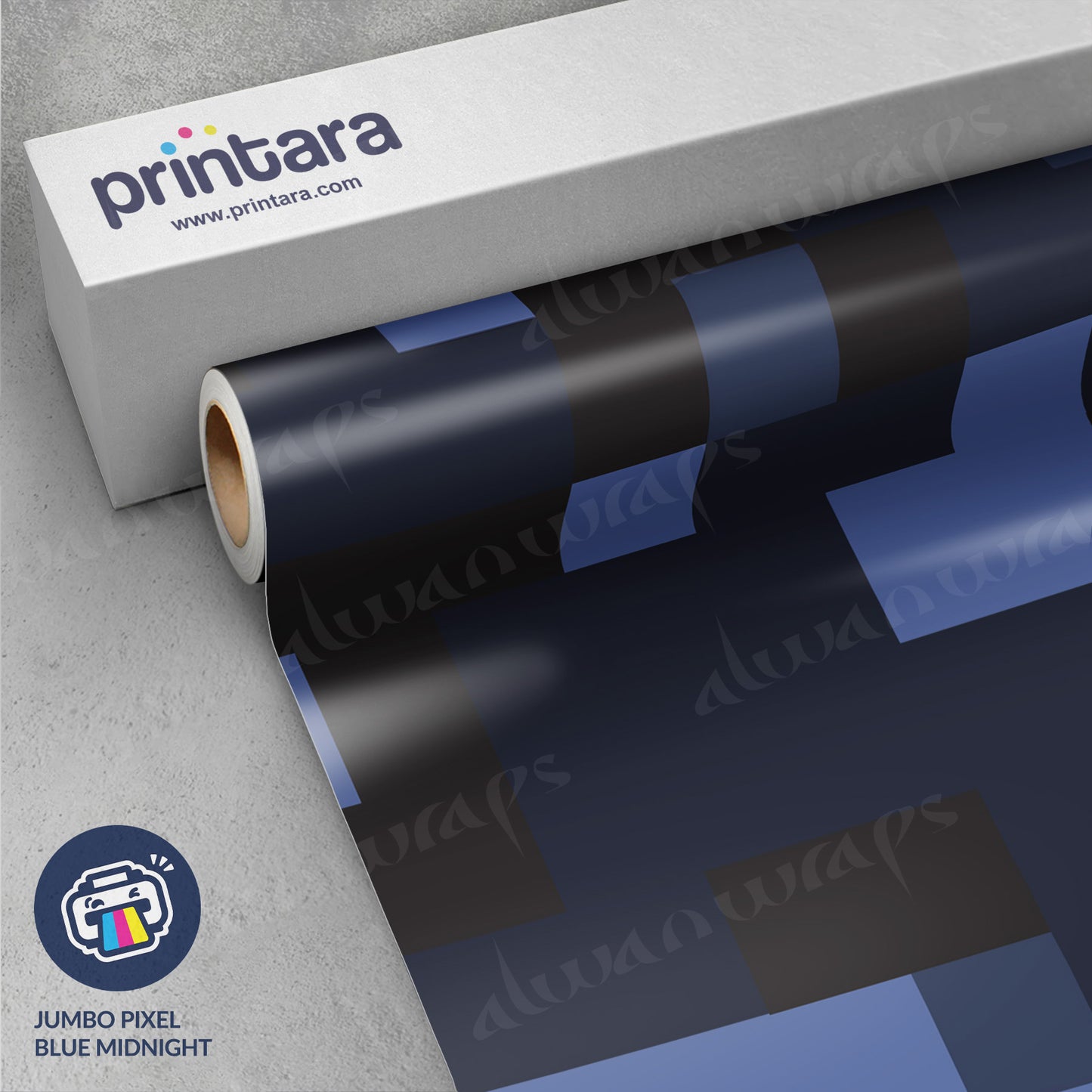 Jumbo Pixel Blue Midnight Vinyl Wrap