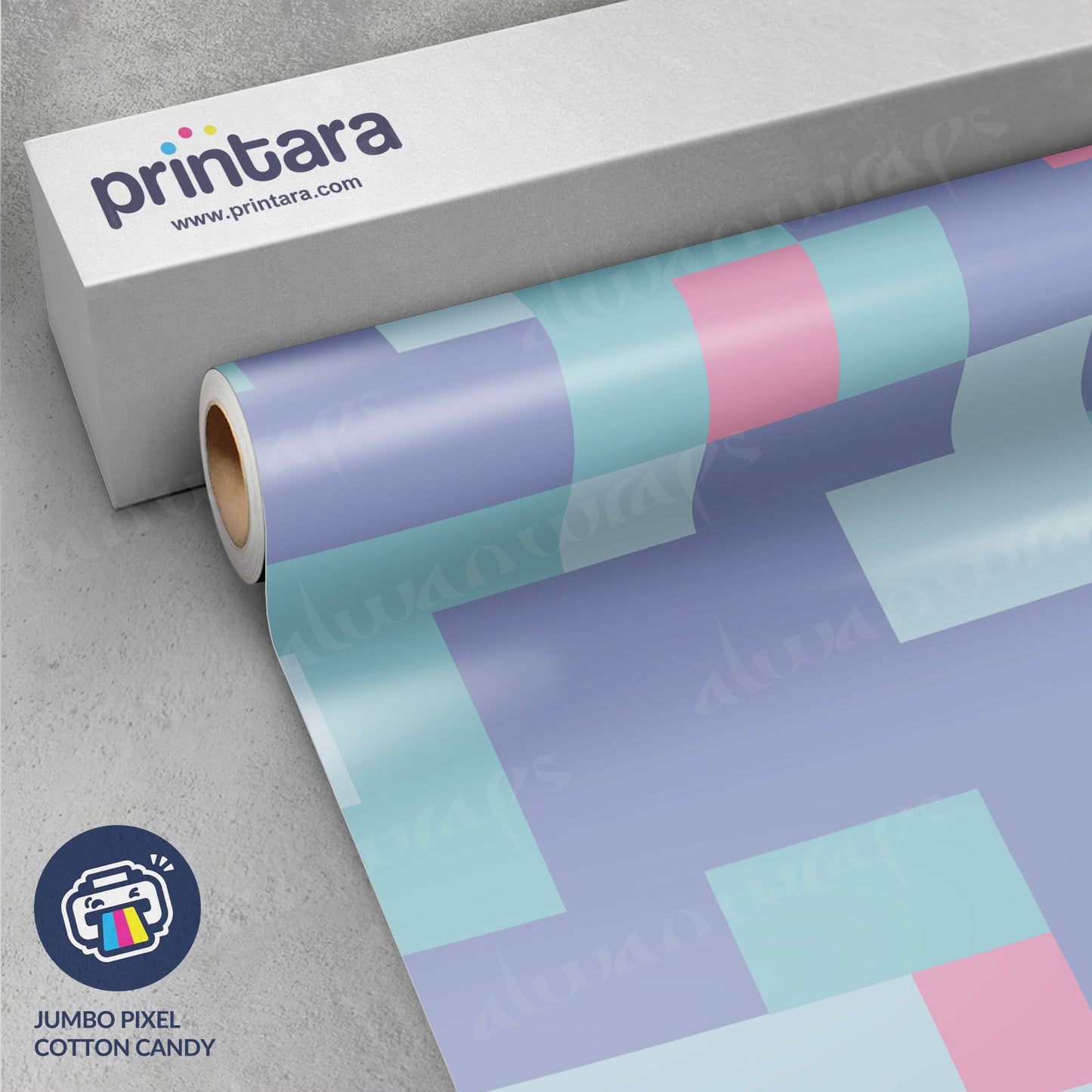 Jumbo Pixel Cotton Candy Vinyl Wrap