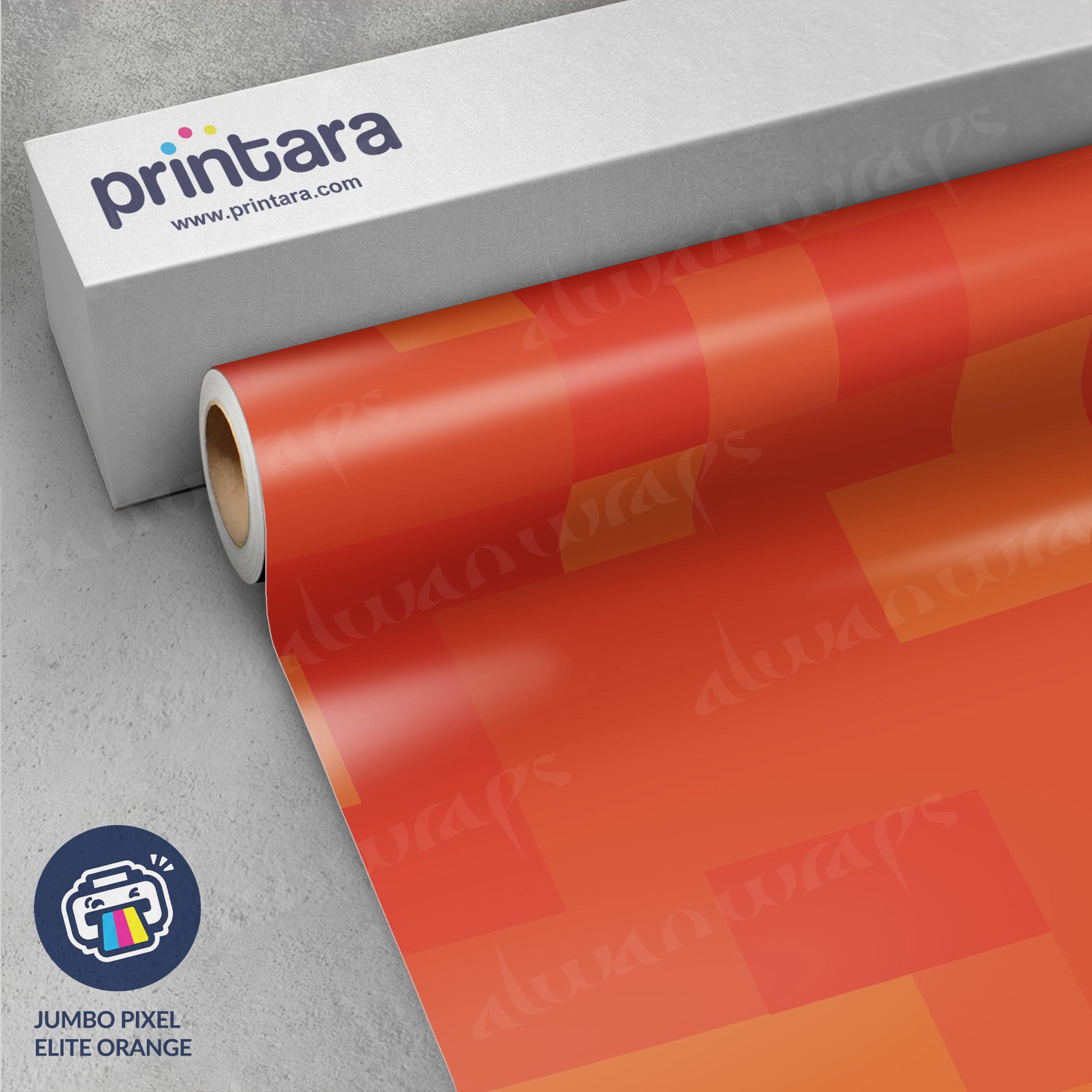 Jumbo Pixel Elite Orange Vinyl Wrap