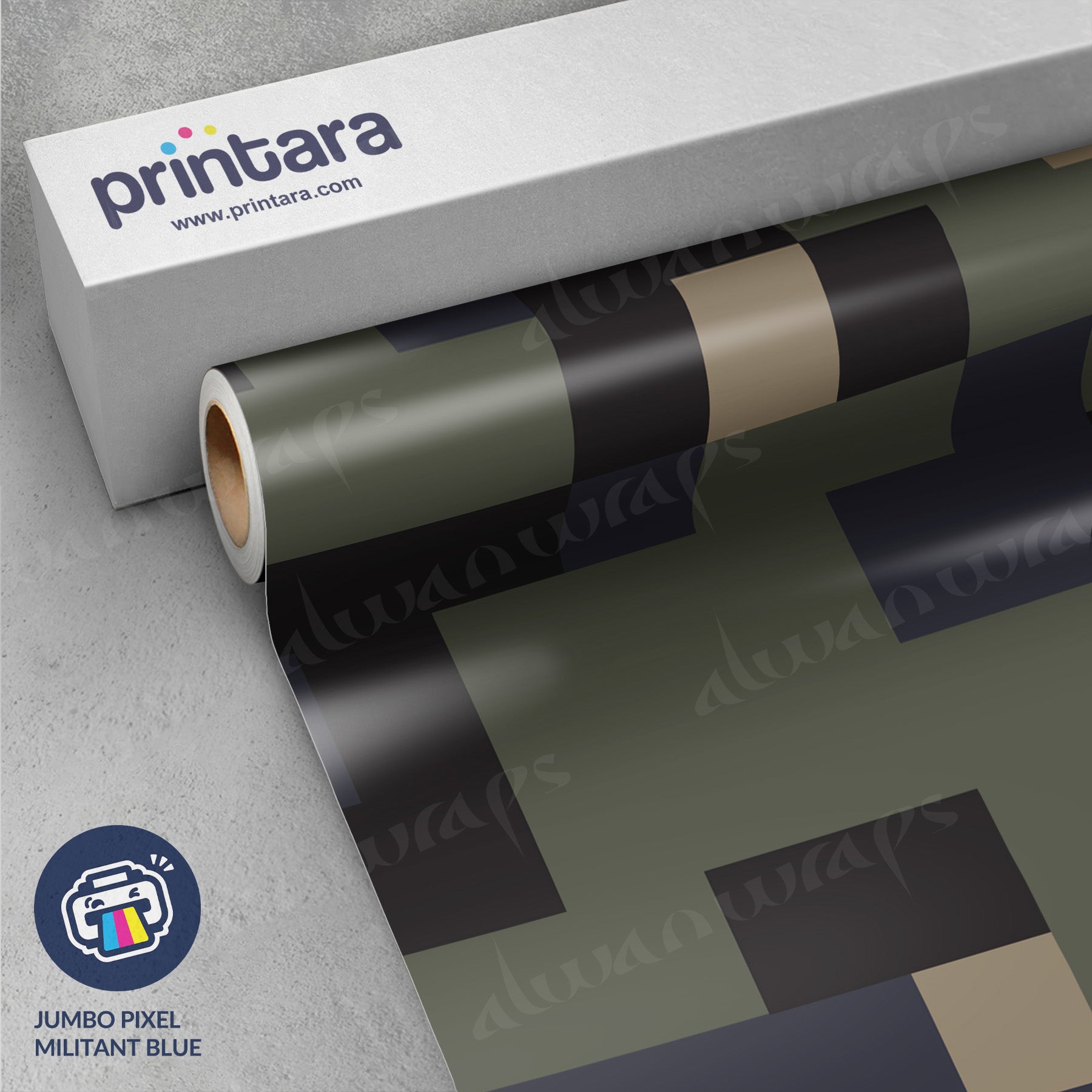 Jumbo Pixel Militant Blue Vinyl Wrap