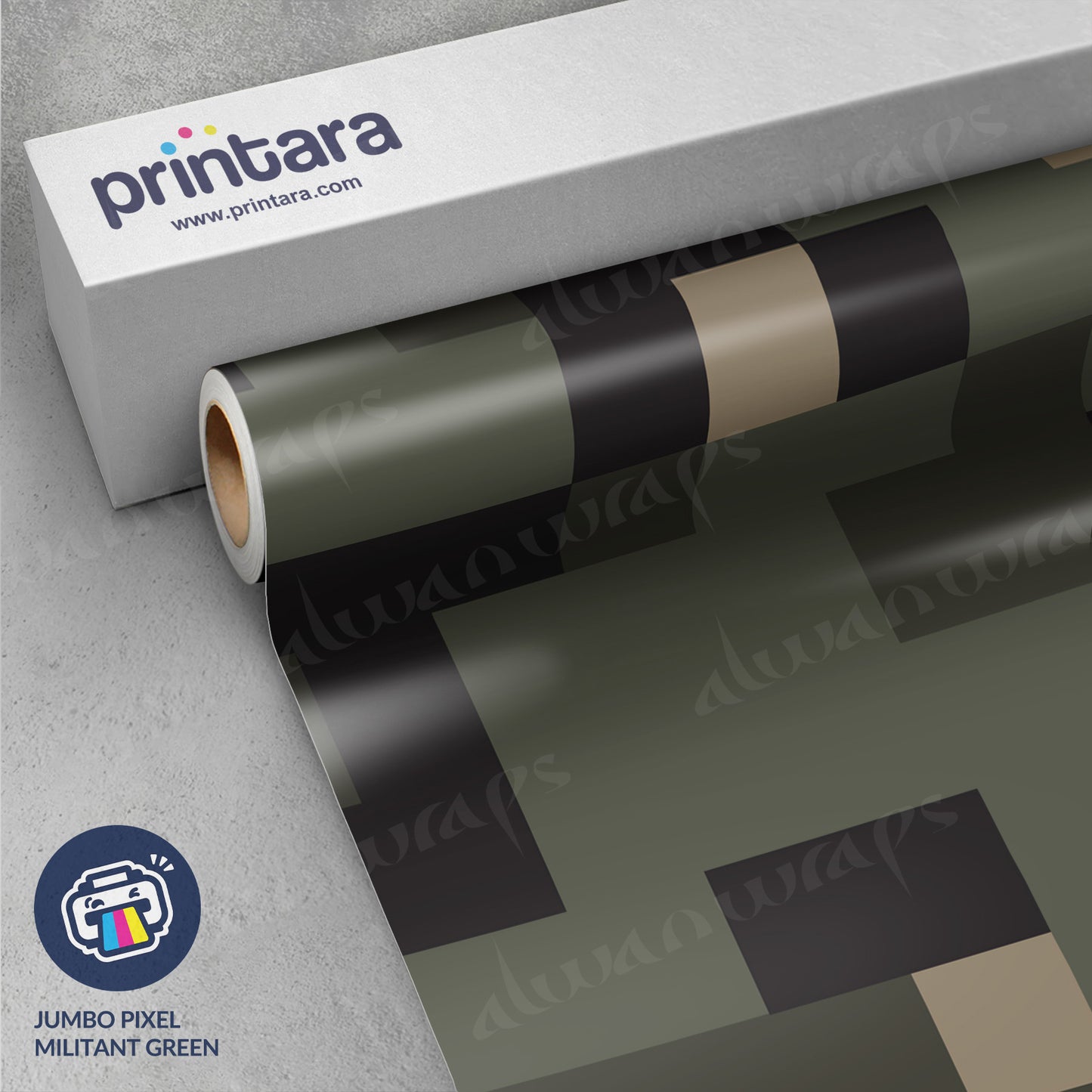 Jumbo Pixel Militant Green Vinyl Wrap