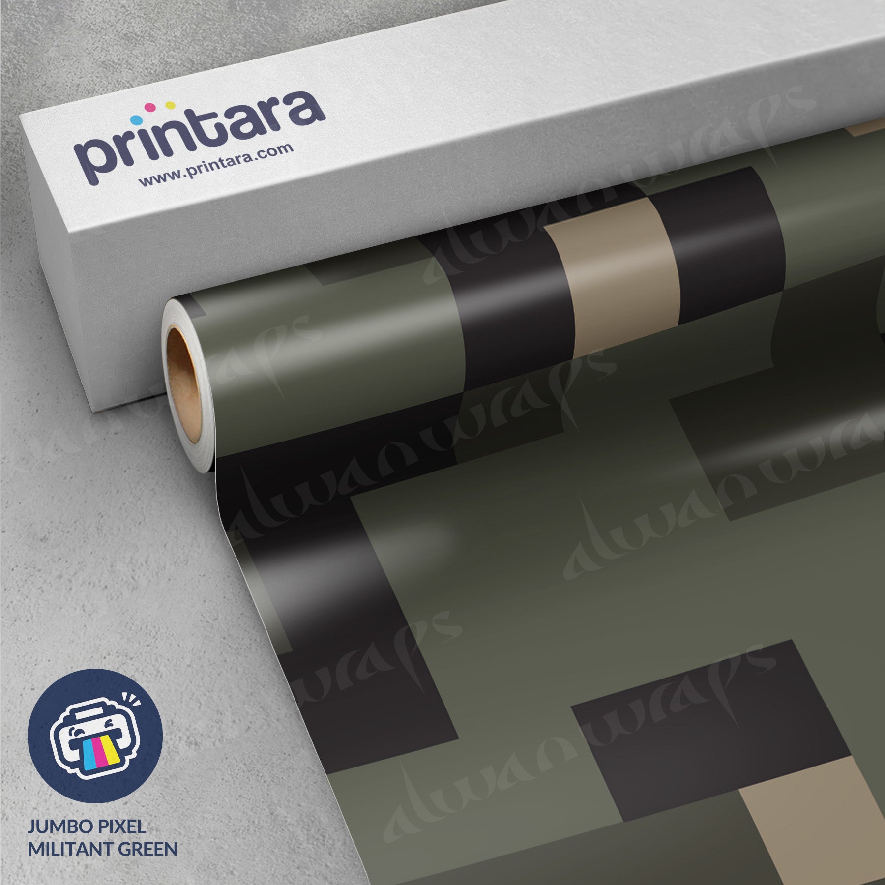 Jumbo Pixel Militant Green Vinyl Wrap