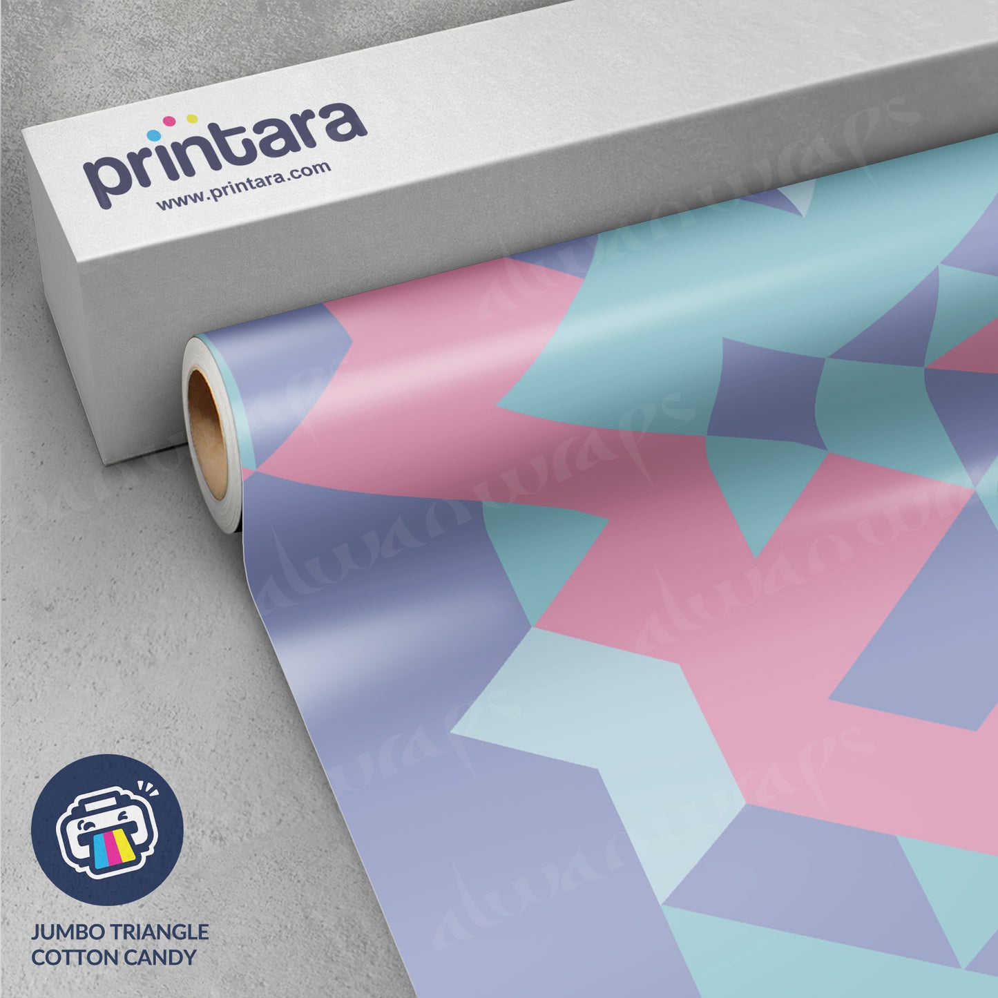 Jumbo Triangle Cotton Candy Vinyl Wrap