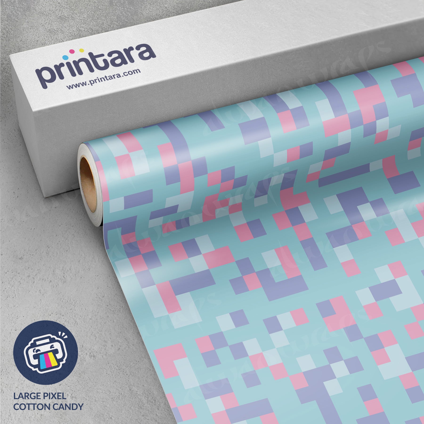Large Pixel Cotton Candy Vinyl Wrap