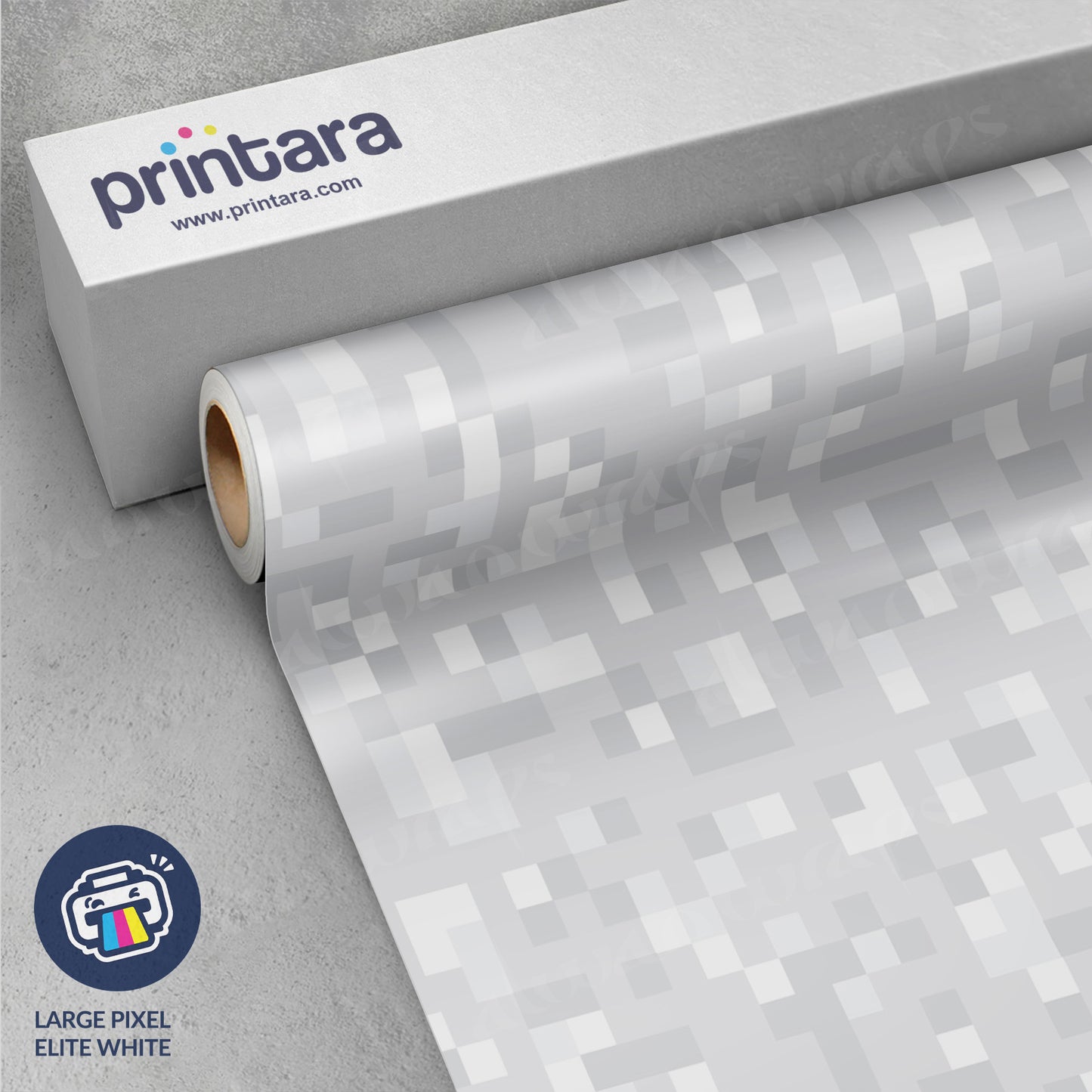 Large Pixel Elite White Vinyl Wrap