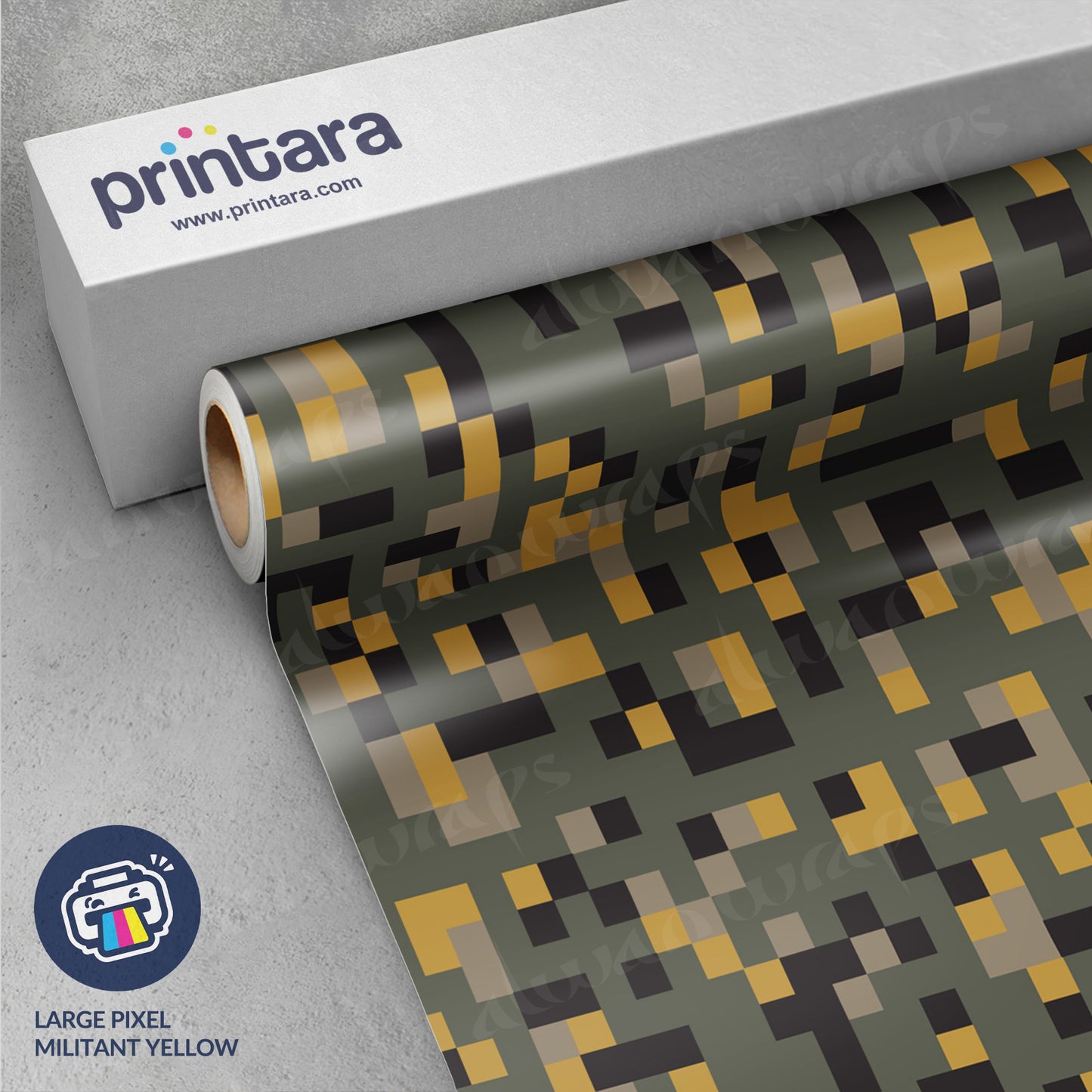 Large Pixel Militant Yellow Vinyl Wrap
