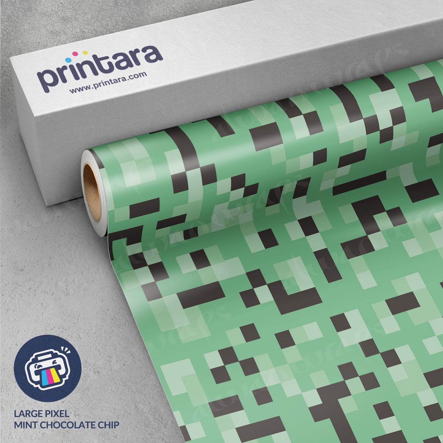 Large Pixel Mint Chocolate Chip Vinyl Wrap