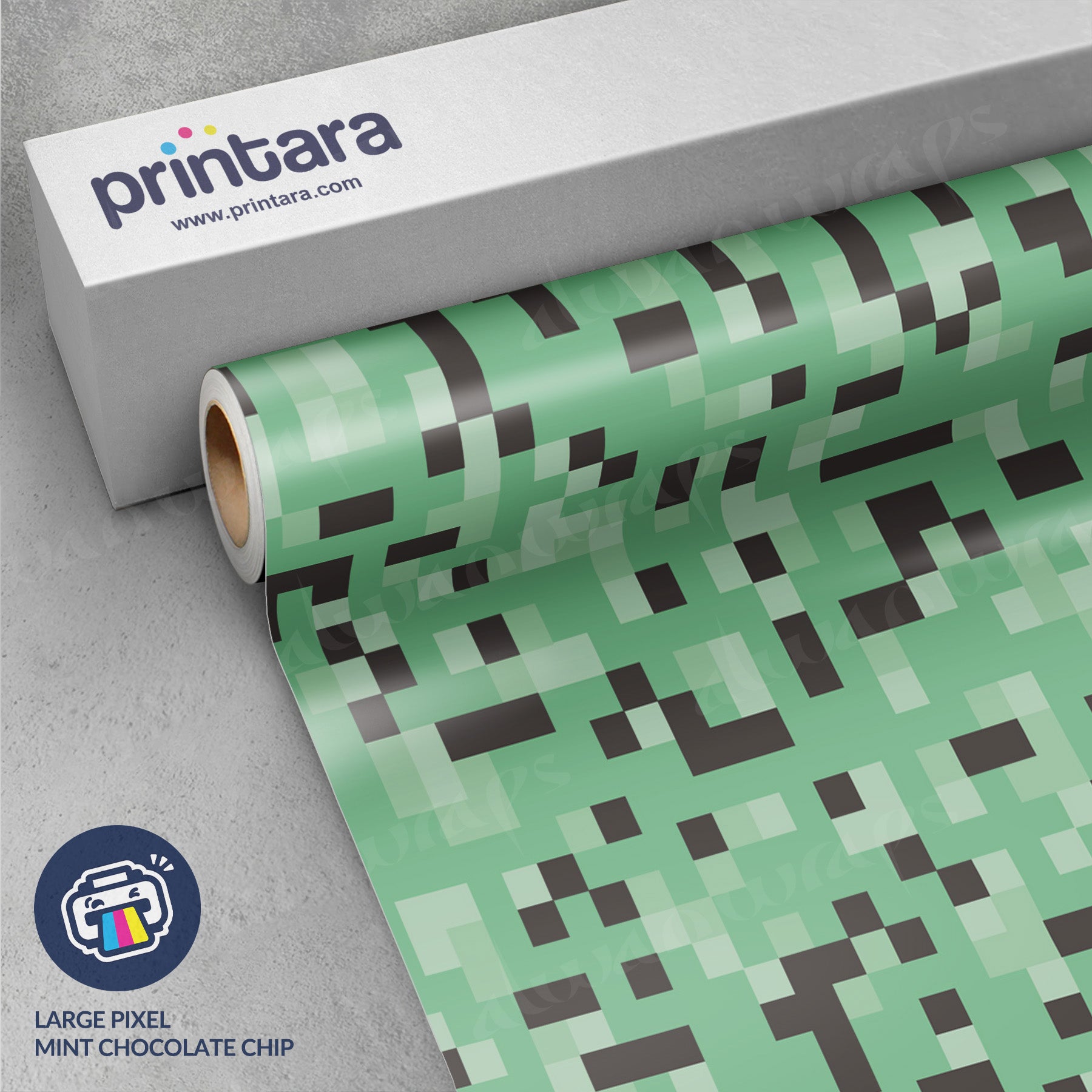 Large Pixel Mint Chocolate Chip Vinyl Wrap