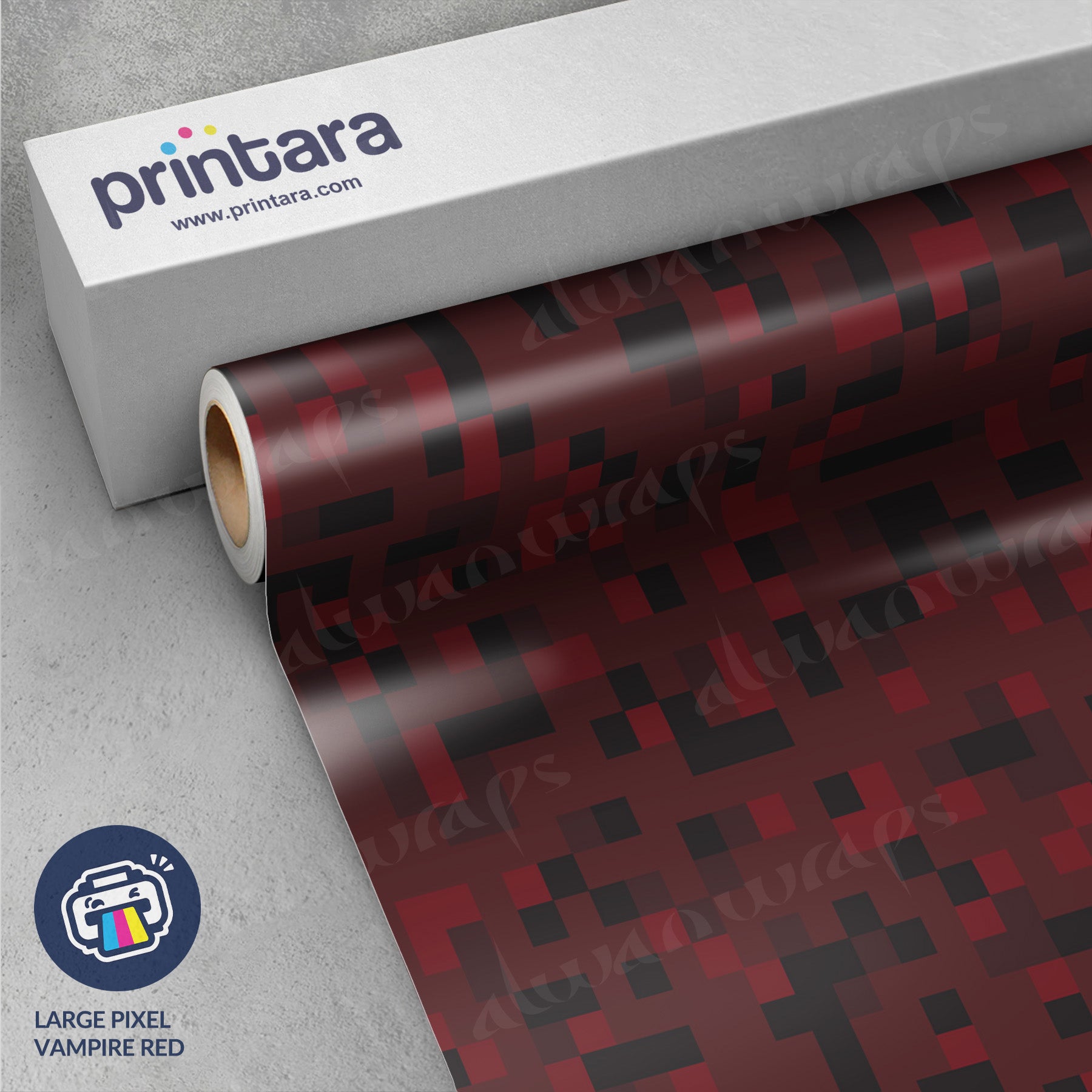 Large Pixel Vampire Red Vinyl Wrap