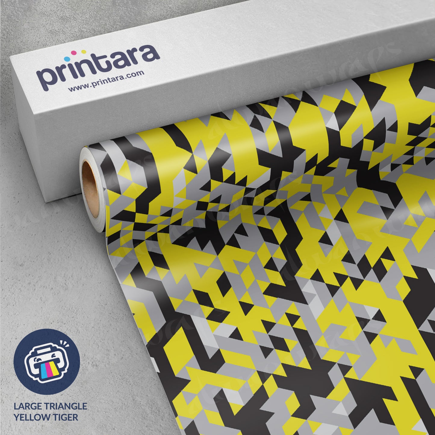 Large Triangle Yellow Tiger Vinyl Wrap