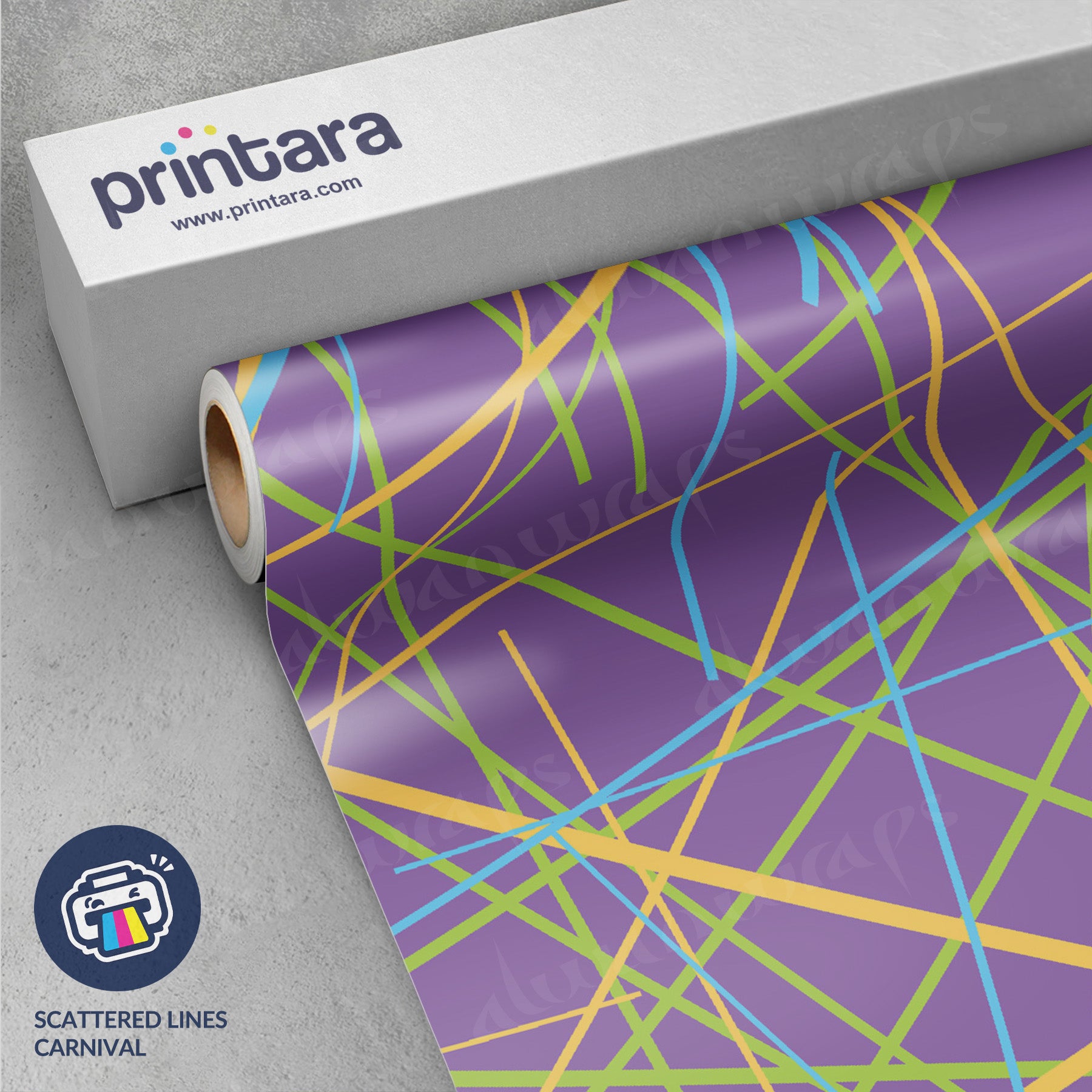 Scattered Lines Carnival Vinyl Wrap