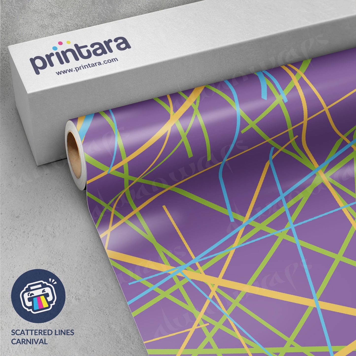 Printara Scattered Lines Carnival Vinyl Wrap