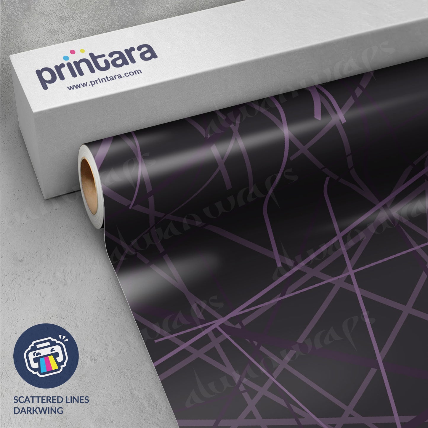 Printara Scattered Lines Darkwing Vinyl Wrap