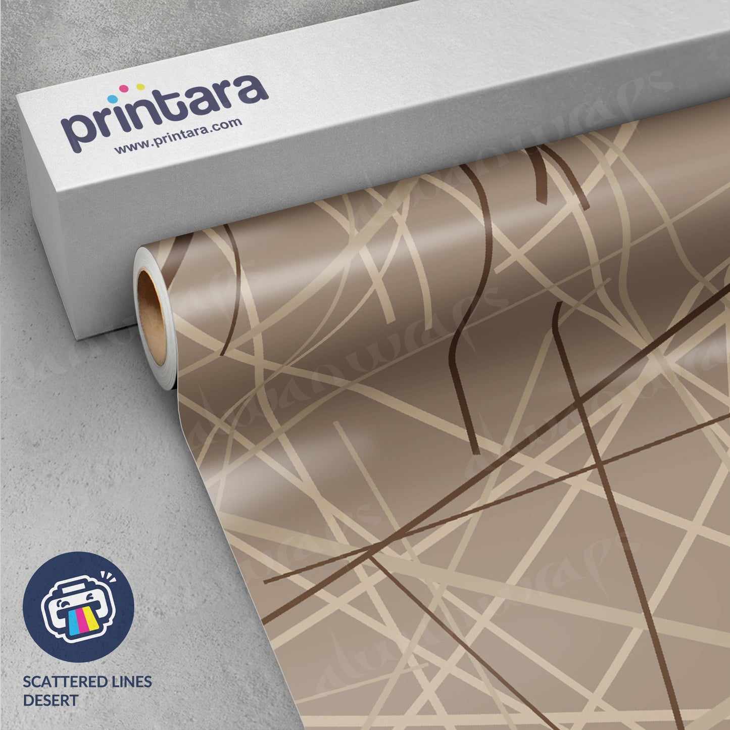Printara Scattered Lines Desert Vinyl Wrap