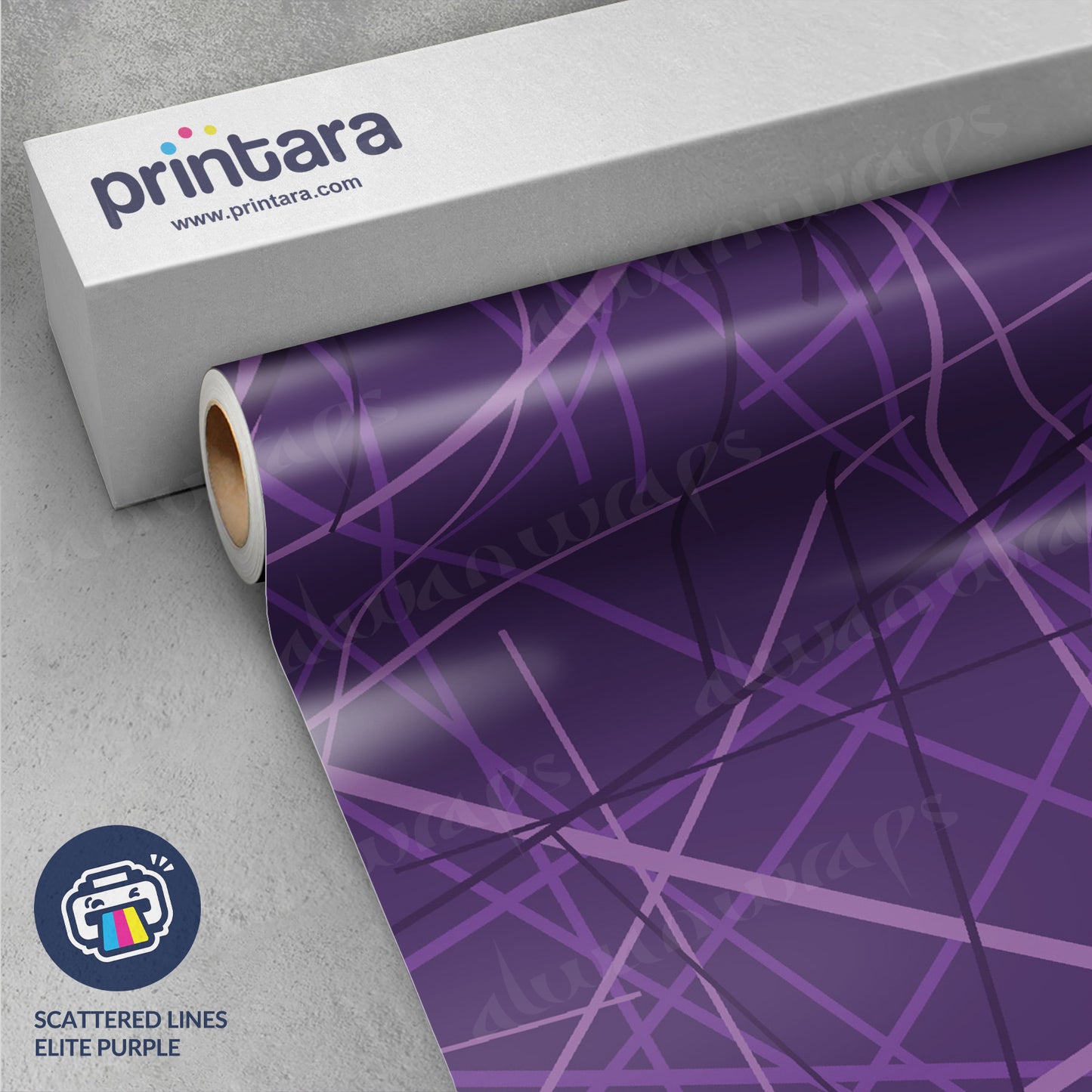 Printara Scattered Lines Elite Purple Vinyl Wrap
