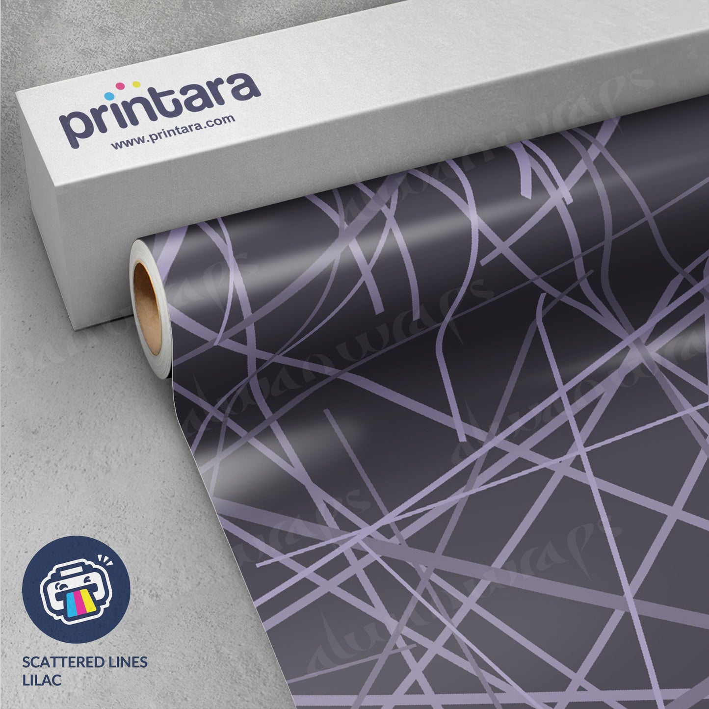 Printara Scattered Lines Lilac Vinyl Wrap