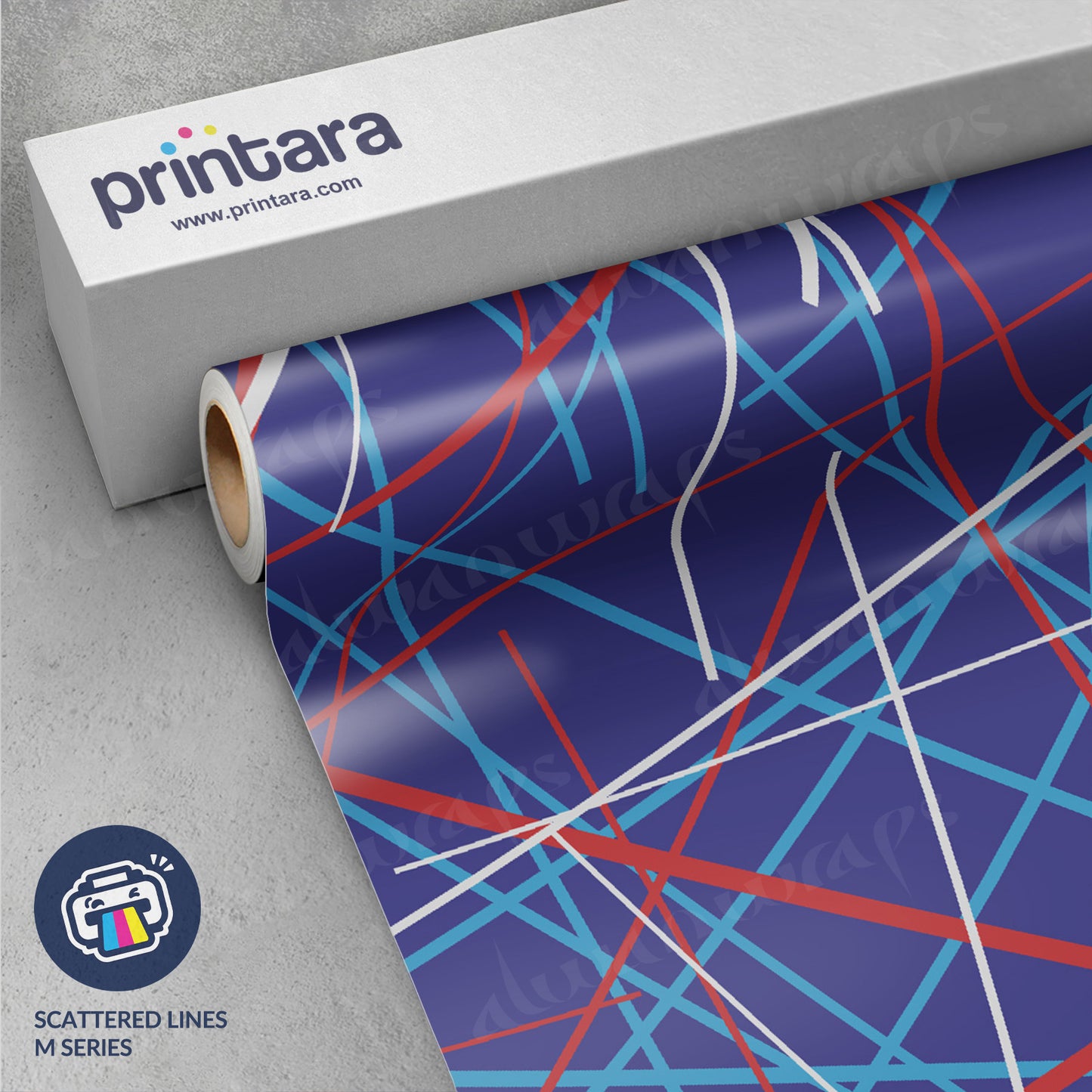 Printara Scattered Lines M Series Vinyl Wrap