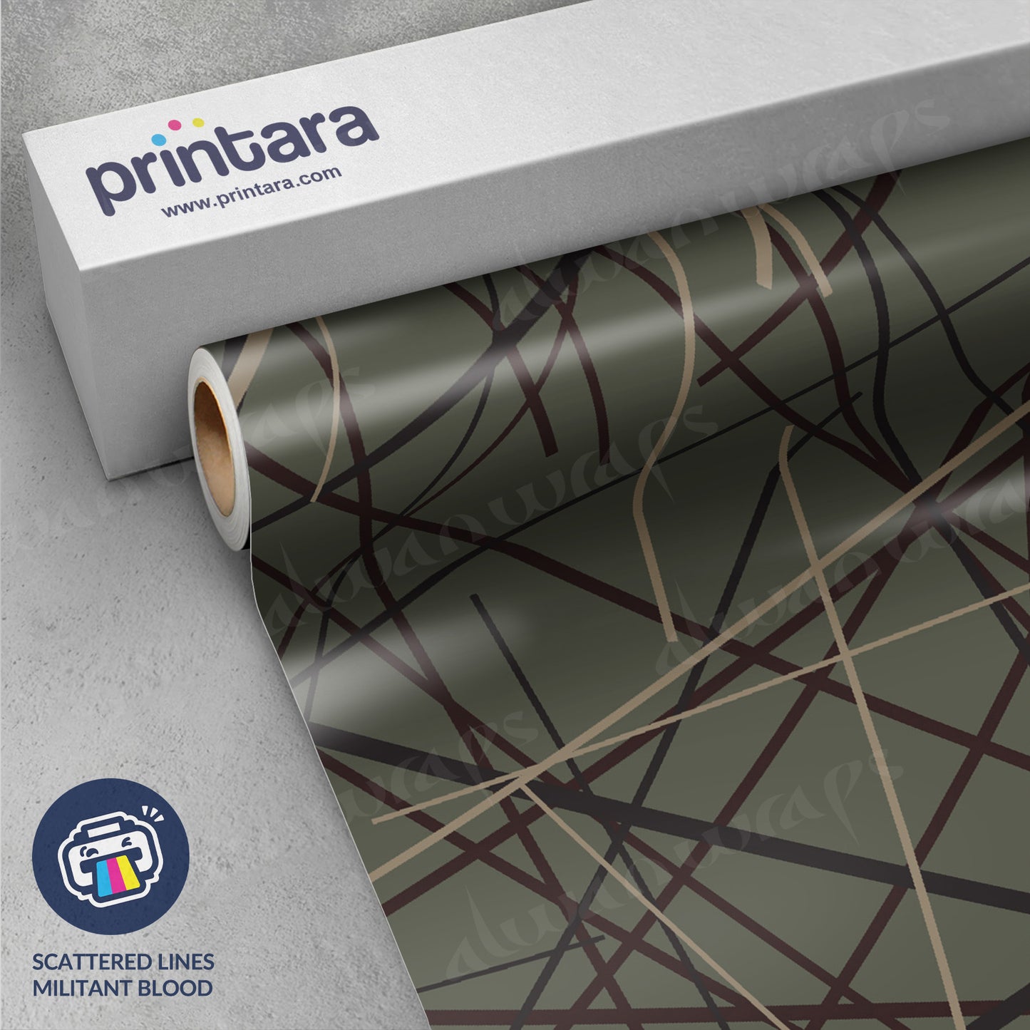 Printara Scattered Lines Militant Blood Vinyl Wrap