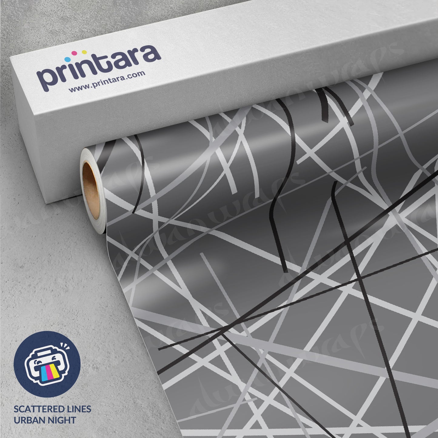 Printara Scattered Lines Urban Night Vinyl Wrap