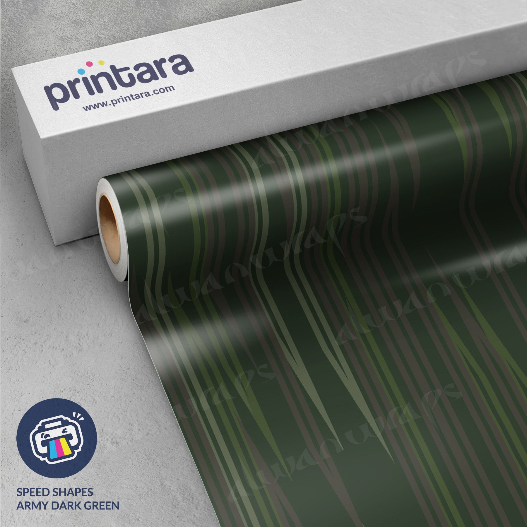 Speed Shapes Army Dark Green Vinyl Wrap