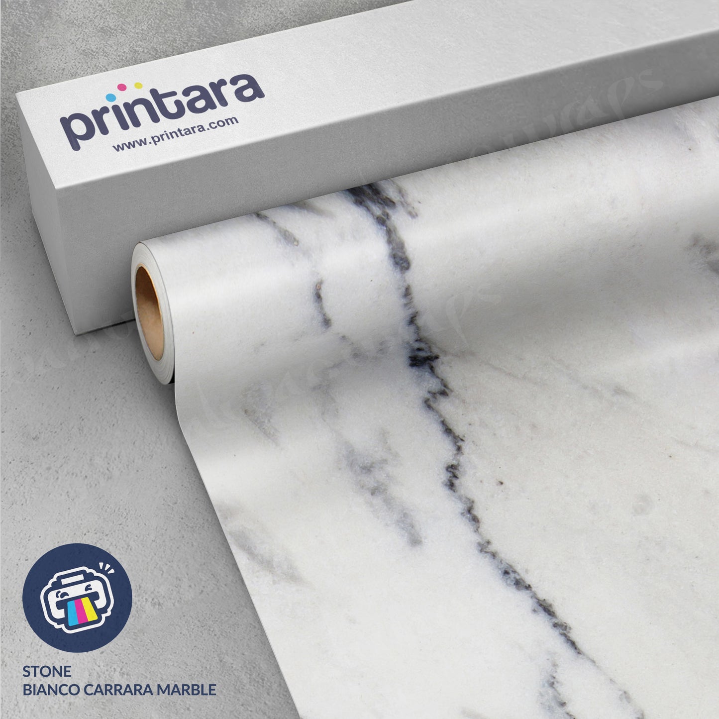 Stone Bianco Carrara Marble Vinyl Wrap