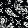 Black & White Printara Large Bandana Black & White Vinyl Wrap