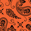 Orange & Black Printara Large Bandana Orange & Black Vinyl Wrap