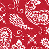 Red & White Printara Large Bandana Red & White Vinyl Wrap
