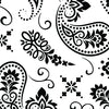 White & Black Printara Large Bandana White & Black Vinyl Wrap