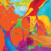 Orange Printara Paint Splatter Orange Vinyl Wrap