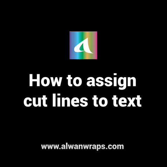 How to assign cut lines to text