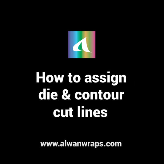 How to assign die & contour cut lines