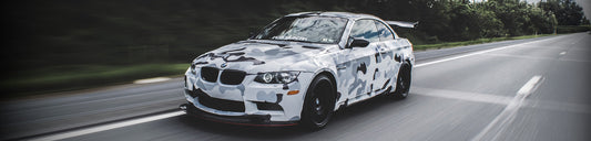 white camo bmw wrap