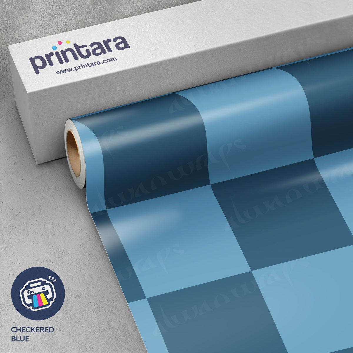 Checkered Blue Vinyl Wrap
