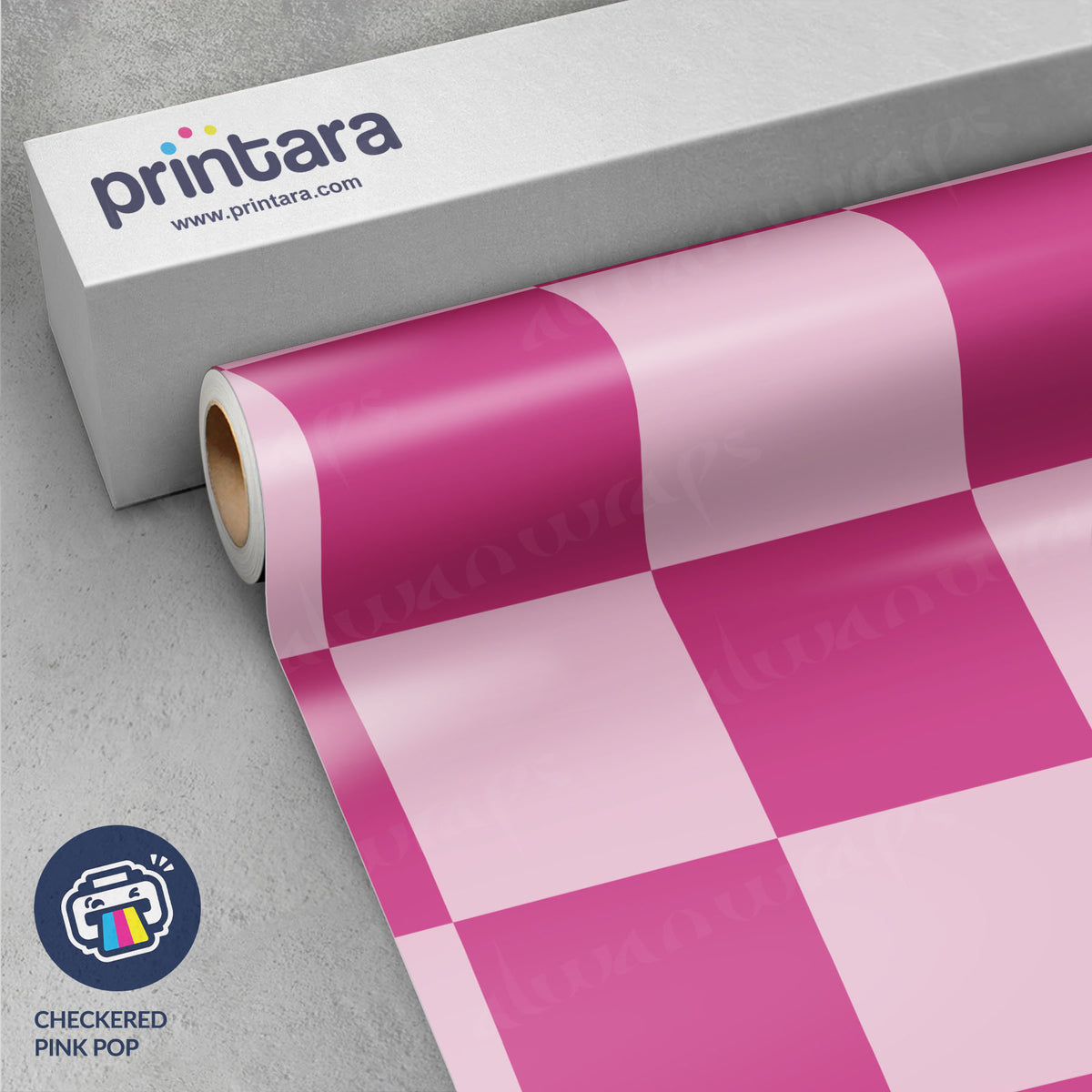 Checkered Pink Pop Vinyl Wrap