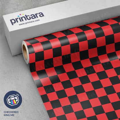 Checkered King Me Vinyl Wrap