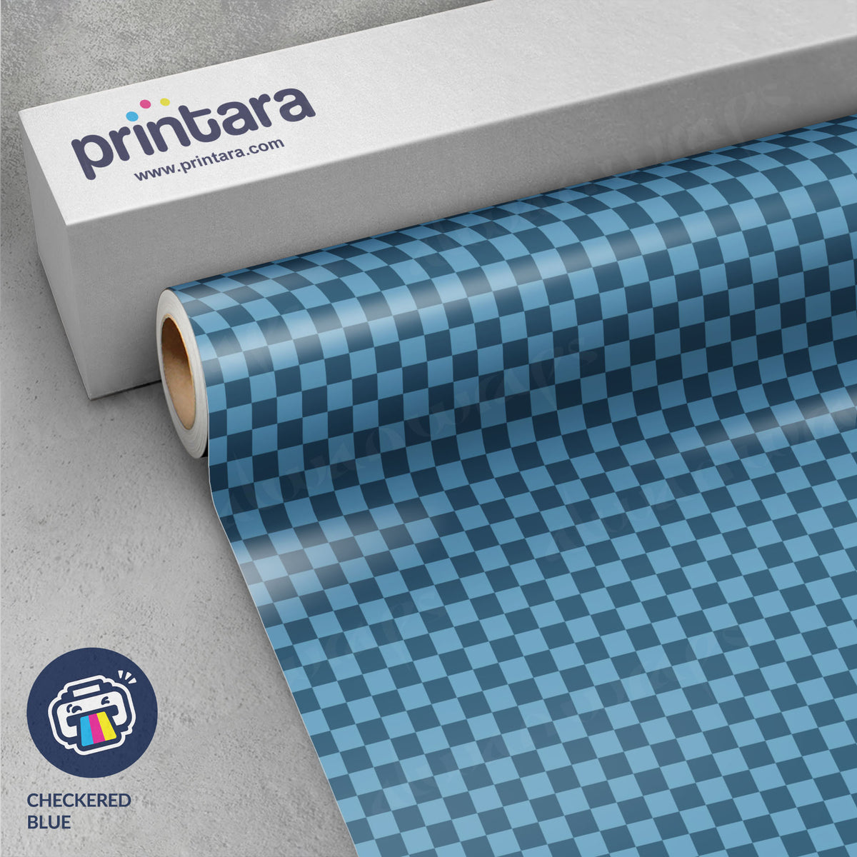 Checkered Blue Vinyl Wrap