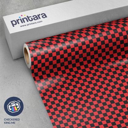 Checkered King Me Vinyl Wrap
