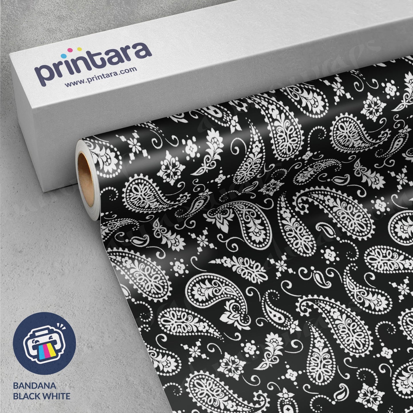 Bandana Black & White Vinyl Wrap