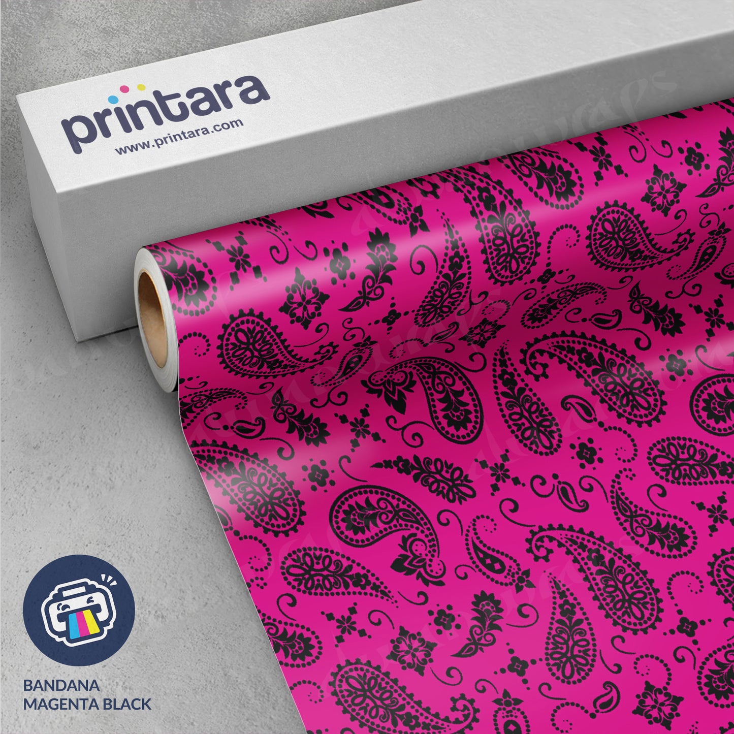 Bandana Magenta & Black Vinyl Wrap