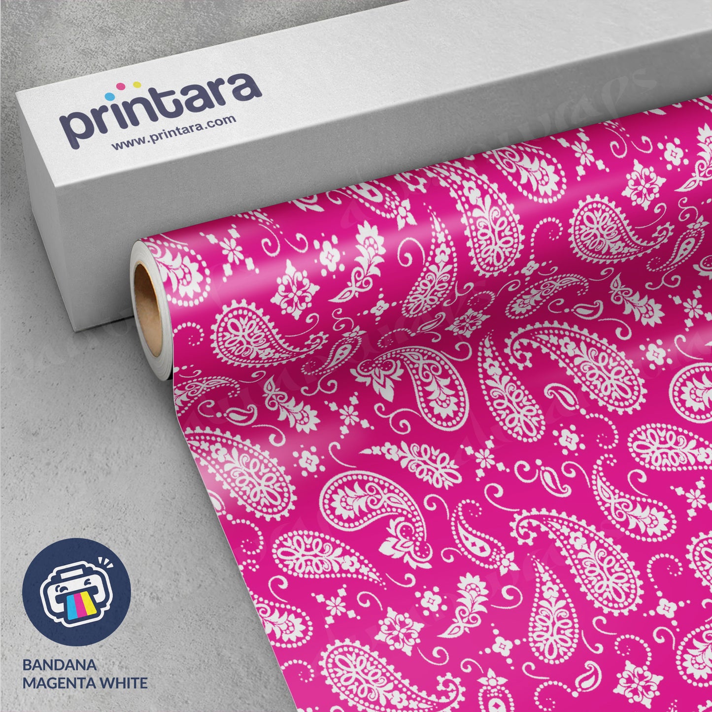 Bandana Magenta & White Vinyl Wrap