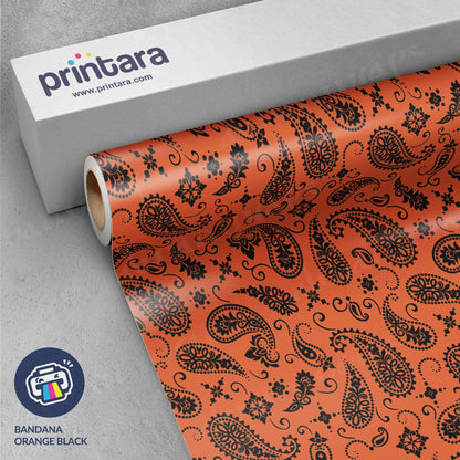 Bandana Orange & Black Vinyl Wrap