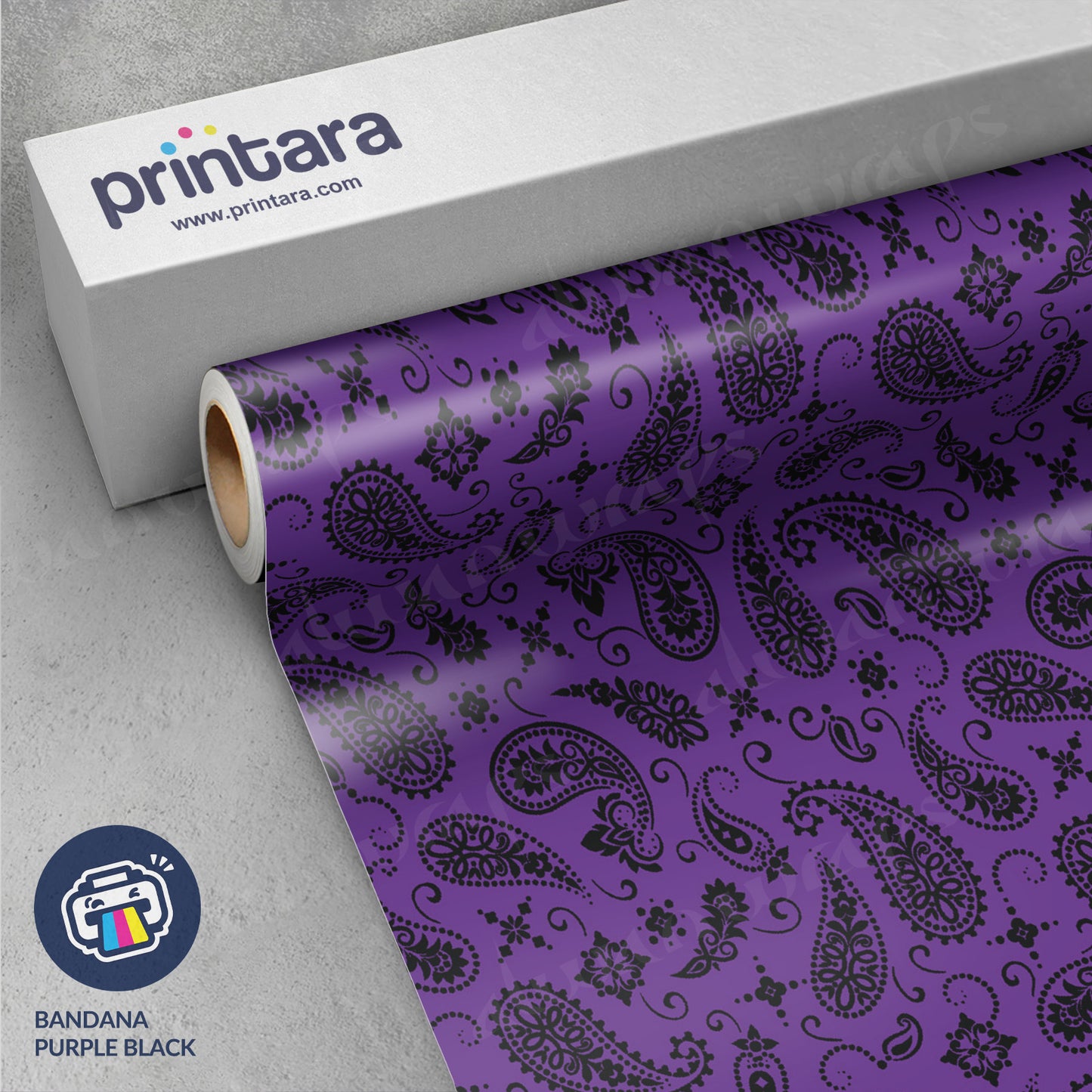 Bandana Purple & Black Vinyl Wrap