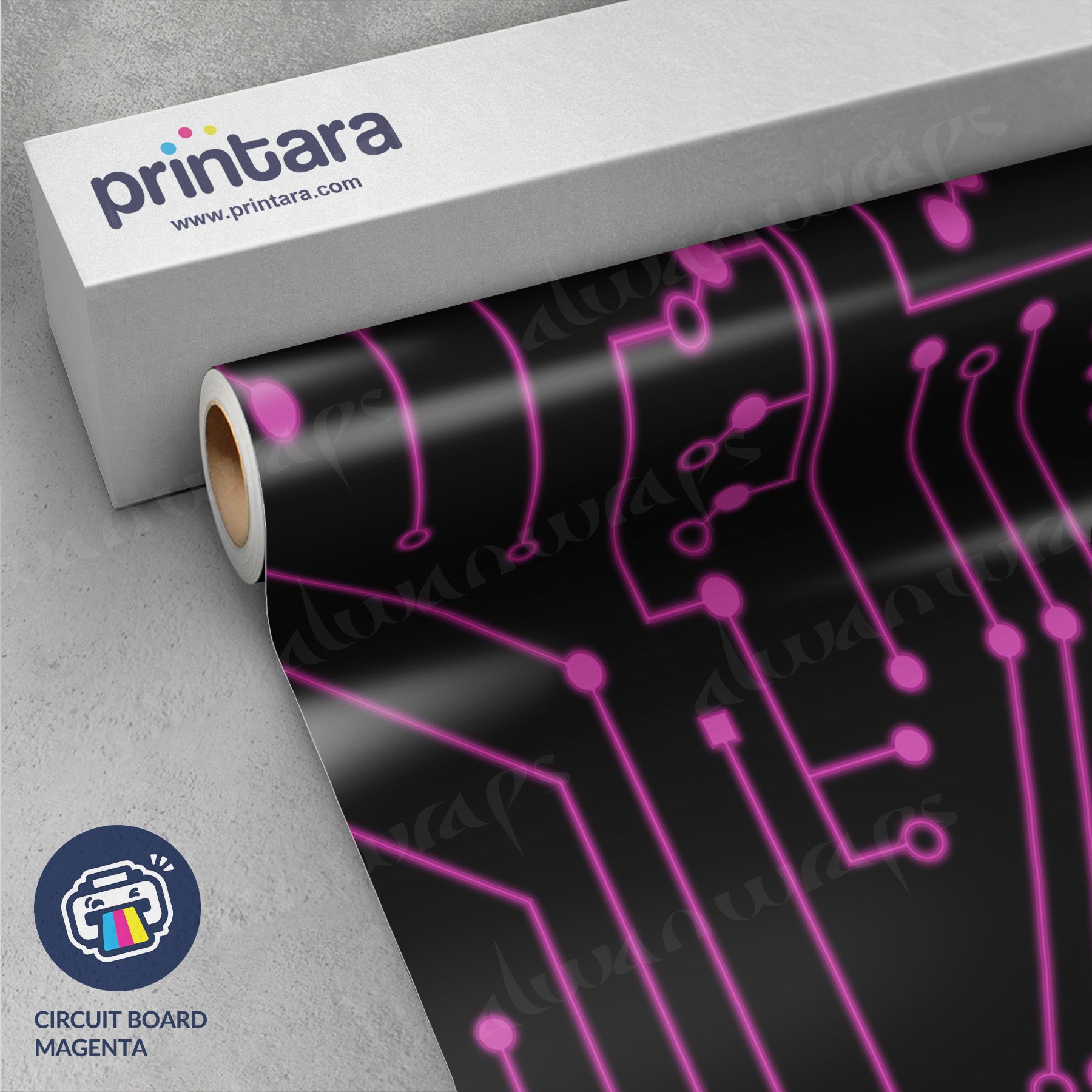 Circuit Board Magenta Vinyl Wrap